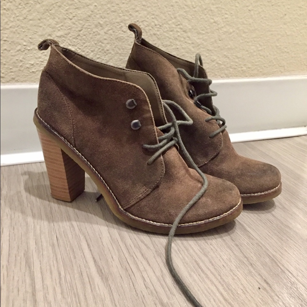 Brown Suade Booties size 6